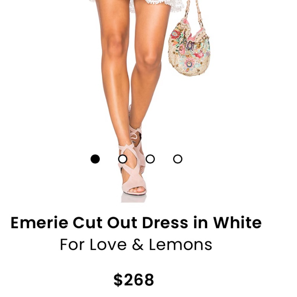 White Lace Backless For Love and Lemons Dress - Picture 3 of 12